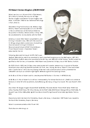 A preview of a PDF biography for Kingdon, Robert Verdun
